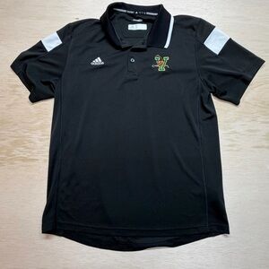 Vermont Catamounts NCAA Adidas Team Men Black Polo Golf  Shirt  University Large
